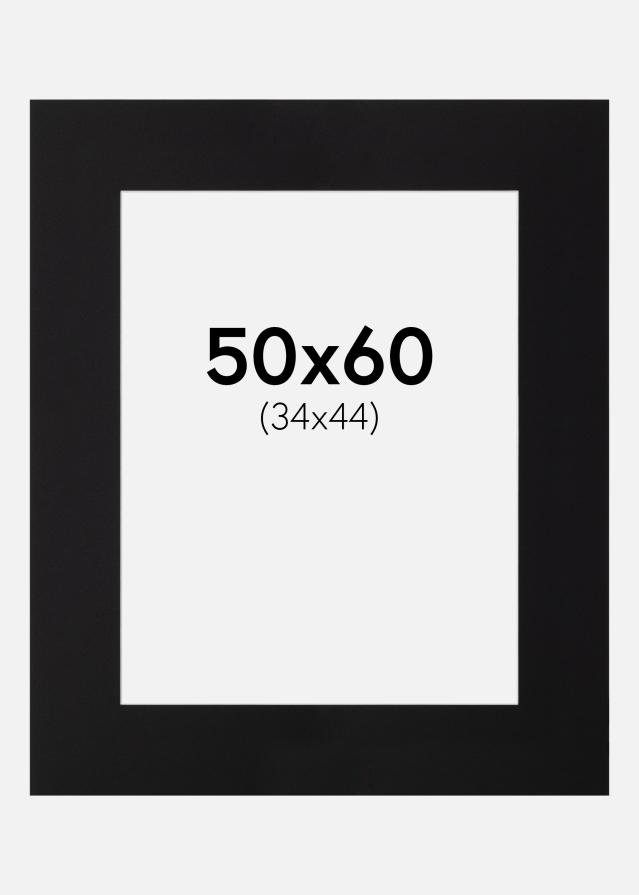 Pasparta Cerná Standardní Bílý stred 50x60 cm (34x44)