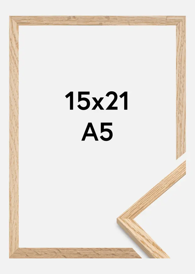Rám Tenký Dub Akrylové sklo 15x21 cm (A5)