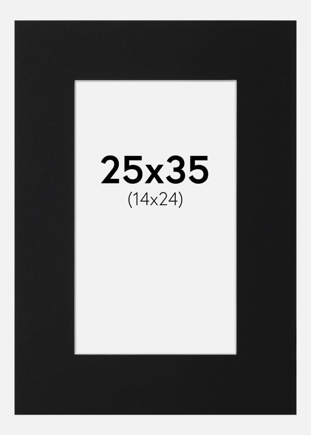 Pasparta Černý Standard (Bílé Jádro) 25x35 cm (14x24)