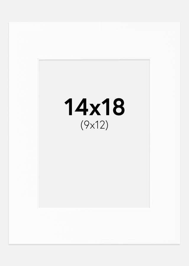 Pasparta Bílá Standardní Bílý stred 14x18 cm (9x12)