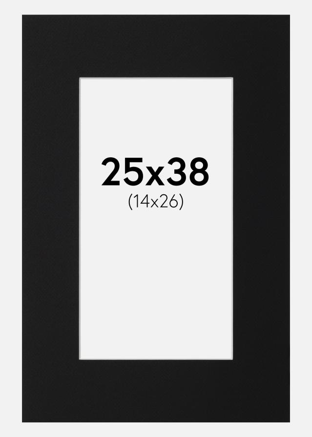 Pasparta Černý Standard (Bílé Jádro) 25x38 cm (14x26)