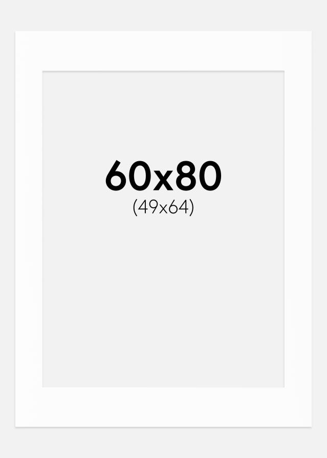 Pasparta Canson Bílá Bílý stred 60x80 cm (49x64)