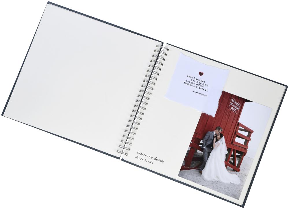 Base Line Plátno Wire-O Béžová 30x30 cm (50 Bílá Strany / 25 listů)