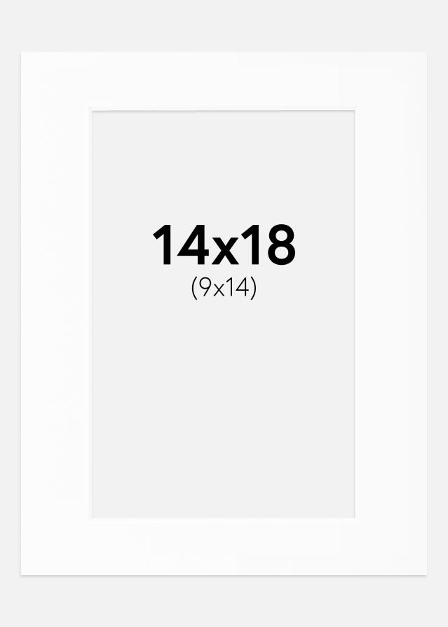 Pasparta Bílá Standardní Bílý stred 14x18 cm (9x14)