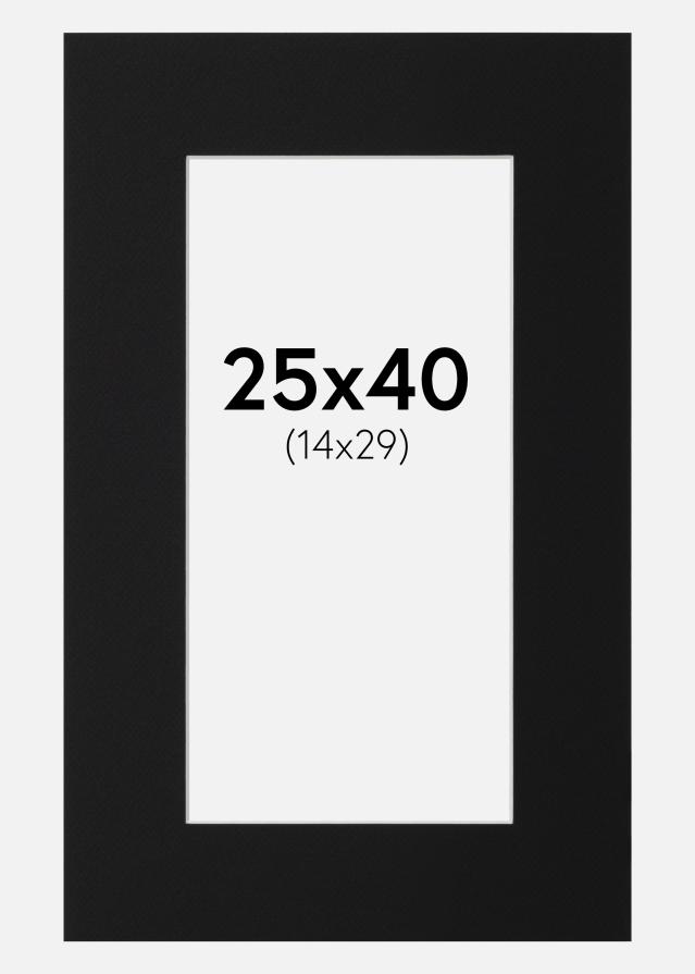 Pasparta Černý Standard (Bílé Jádro) 25x40 cm (14x29)