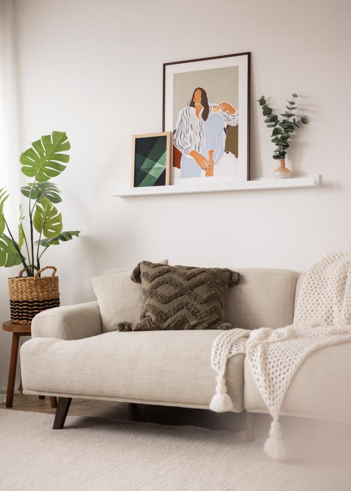 KAILA Polička na obrazy Bílá 120 cm