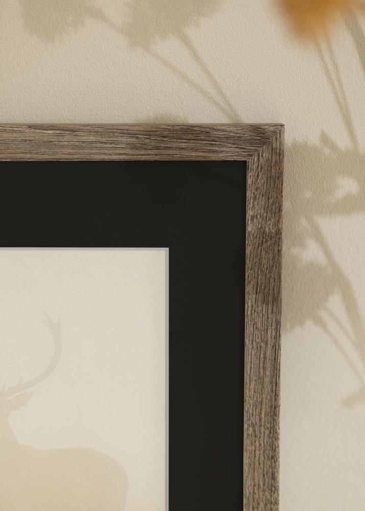 Rám Fiorito Vlašký orech 50x60 cm - Pasparta Cerná 37x46 cm