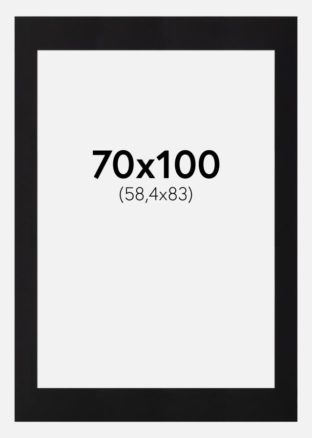 Pasparta Cerná Standardní Bílý stred 70x100 cm (58,4x83 - A1)