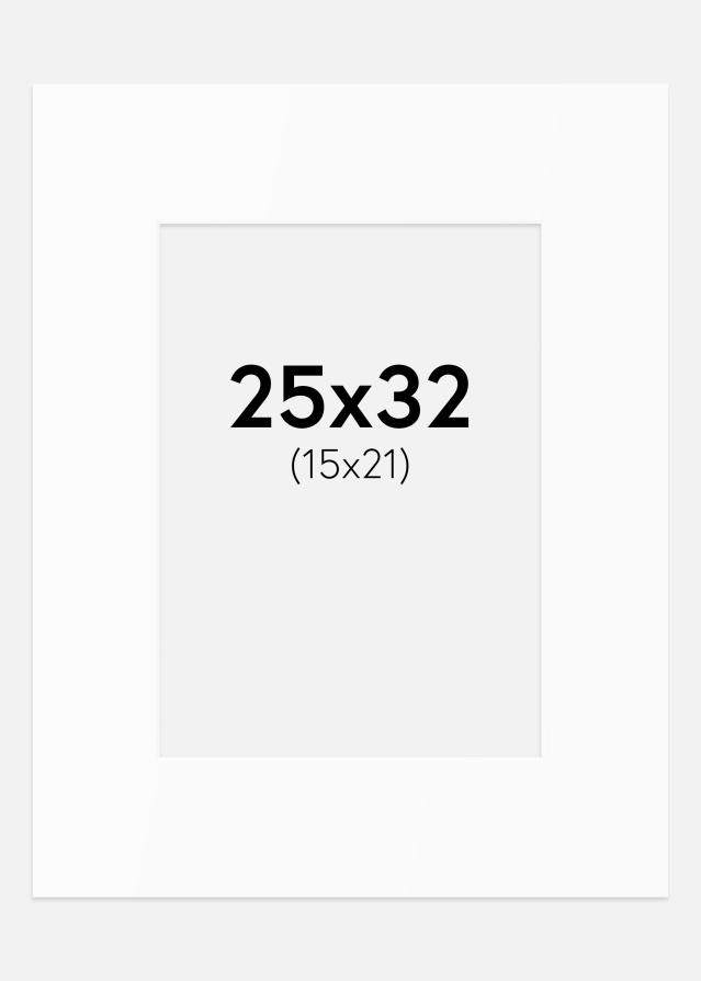 Pasparta Bílý Standard (Bílé Jádro) 25x32 cm (15x21)
