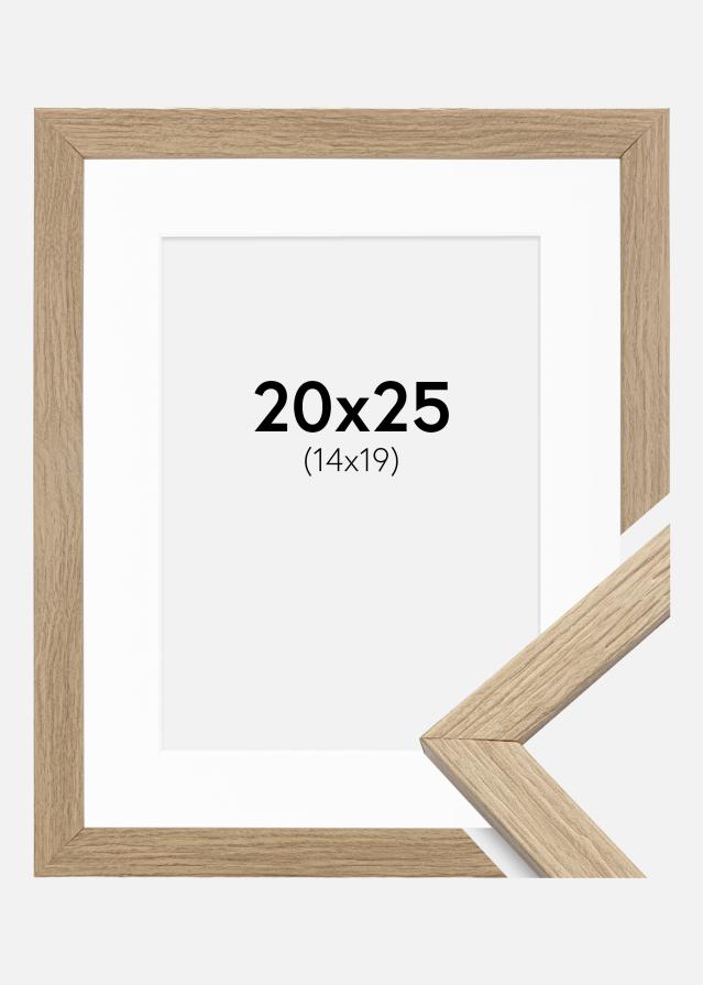 Rám Stylové Dub 20x25 cm - Pasparta Bílá 15x20 cm