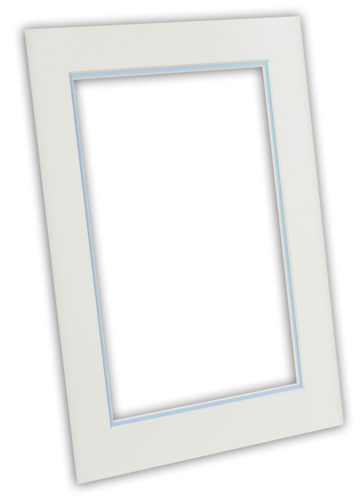 Pasparta dva vrstva - Bílá/svetle modrá