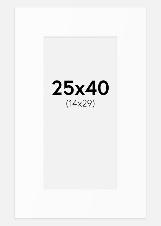 Pasparta Bílý Standard (Bílé Jádro) 25x40 cm (14x29)