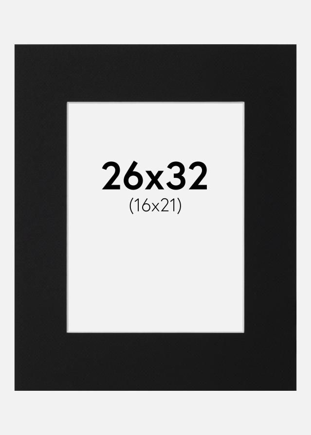 Pasparta Černý Standard (Bílé Jádro) 26x32 cm (16x21)