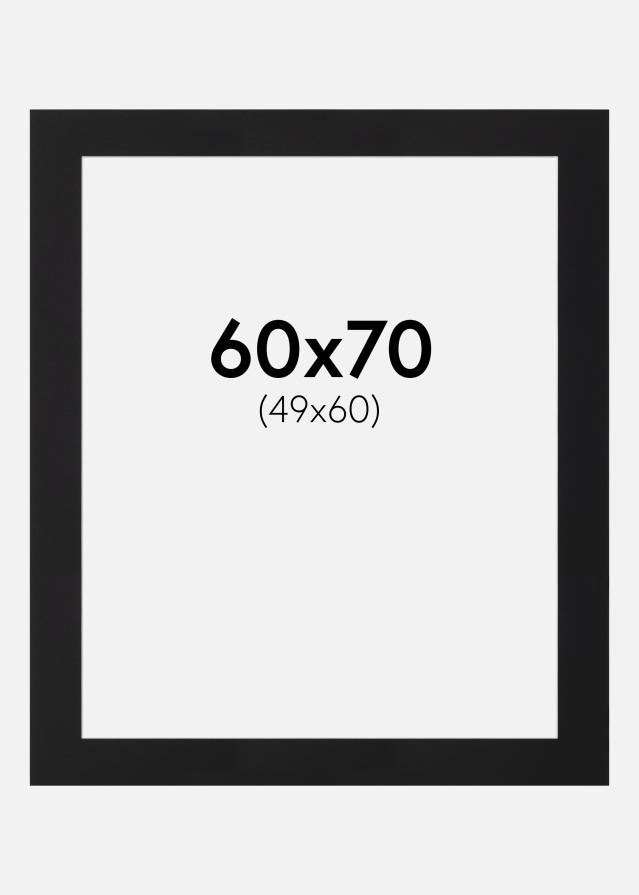 Pasparta Černý Standard (Bílé Jádro) 60x70 cm (49x60)