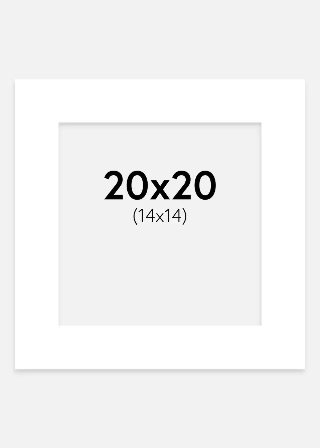 Pasparta Krída bílá 20x20 cm (14x14 cm)