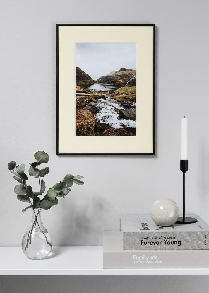 Pasparta Creme 3 mm Bílý stred - Vyrobeno na míru