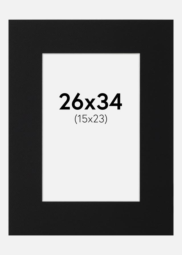 Pasparta Černý Standard (Bílé Jádro) 26x34 cm (15x23)