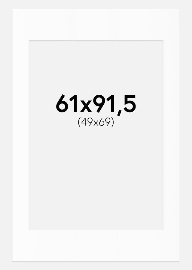 Pasparta Bílá Standardní Bílý stred 61x91,5 cm (49x69)