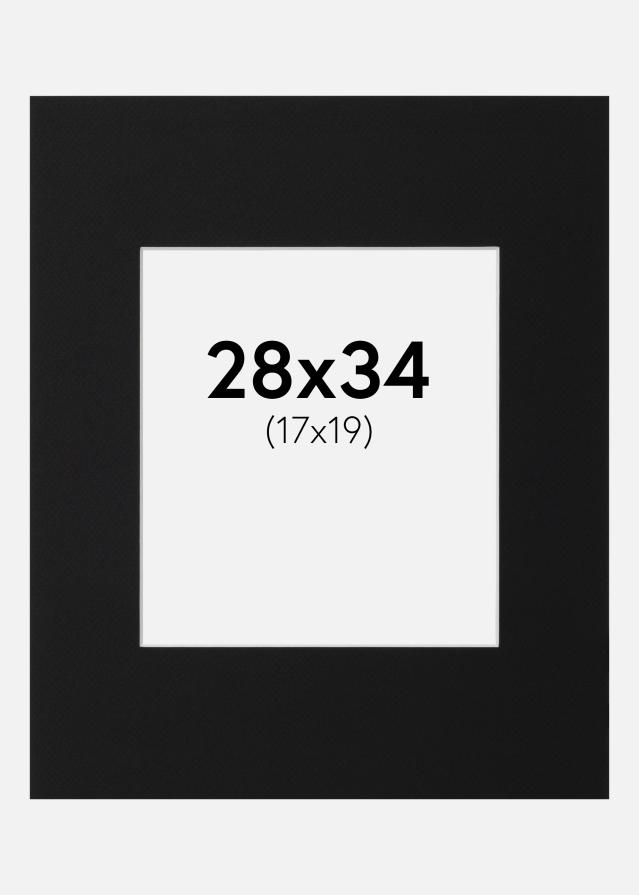 Pasparta Černý Standard (Bílé Jádro) 28x34 cm (17x19)