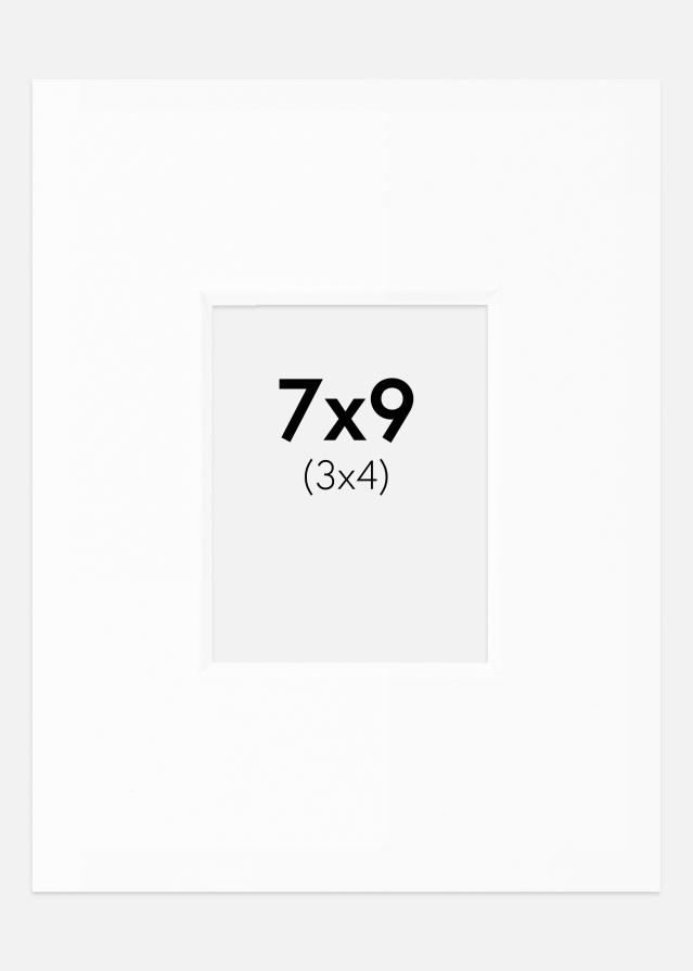Pasparta Bílá Standardní Bílý stred 7x9 cm (3x4)
