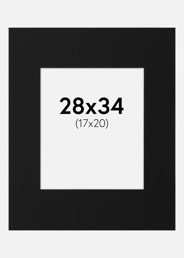 Pasparta Černý Standard (Bílé Jádro) 28x34 cm (17x20)