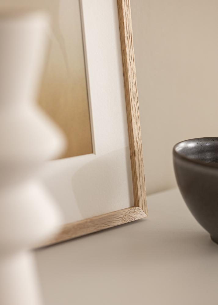 Rám Oslo Dub 60x80 cm - Pasparta Bílá 50x70 cm