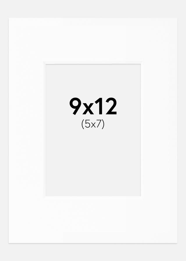 Pasparta Bílá Standardní Bílý stred 9x12 cm (5x7)