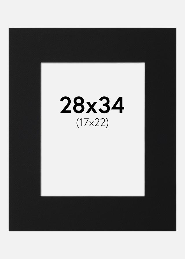 Pasparta Černý Standard (Bílé Jádro) 28x34 cm (17x22)