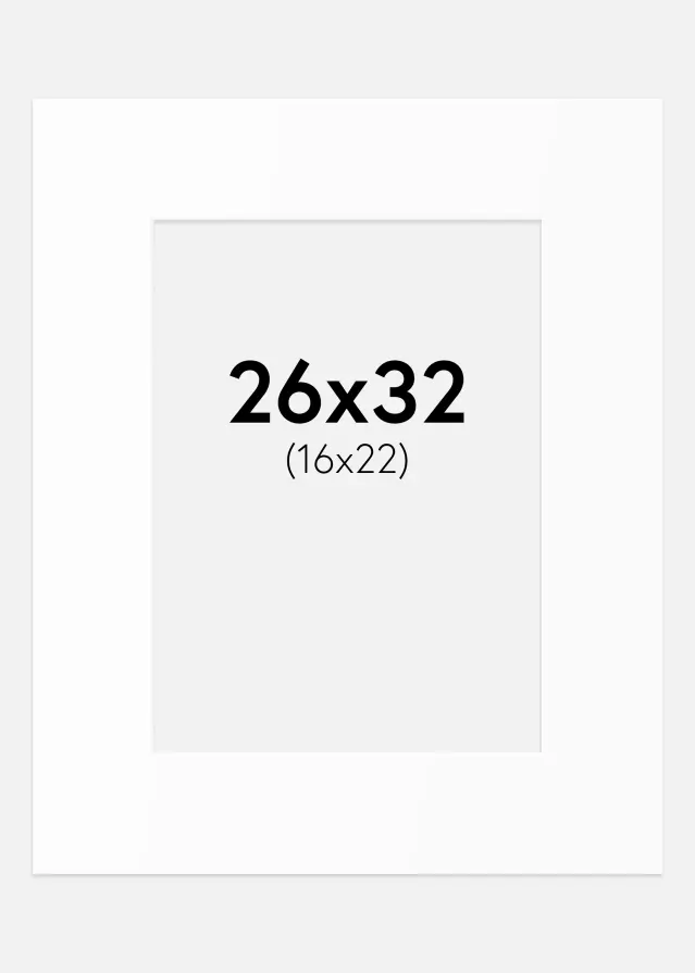 Pasparta Bílý Standard (Bílé Jádro) 26x32 cm (16x22)