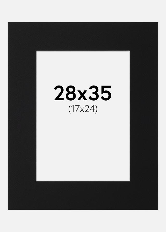 Pasparta Černý Standard (Bílé Jádro) 28x35 cm (17x24)