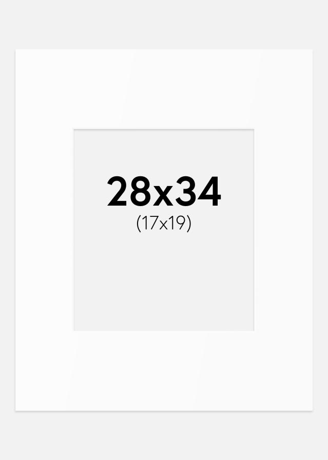 Pasparta Bílý Standard (Bílé Jádro) 28x34 cm (17x19)