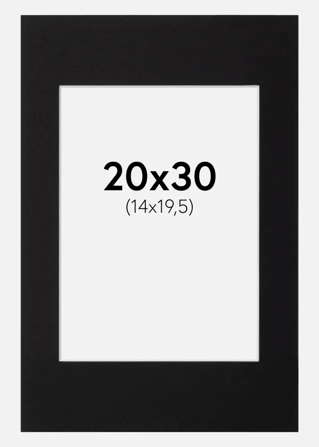 Pasparta Canson Cerná Bílý stred 20x30 cm (14x19,5)