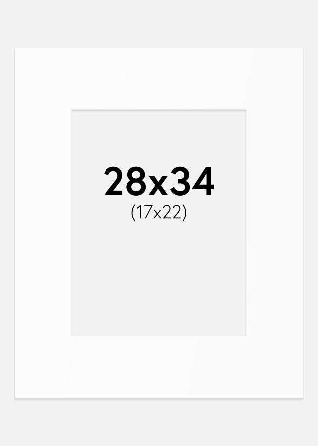 Pasparta Bílý Standard (Bílé Jádro) 28x34 cm (17x22)