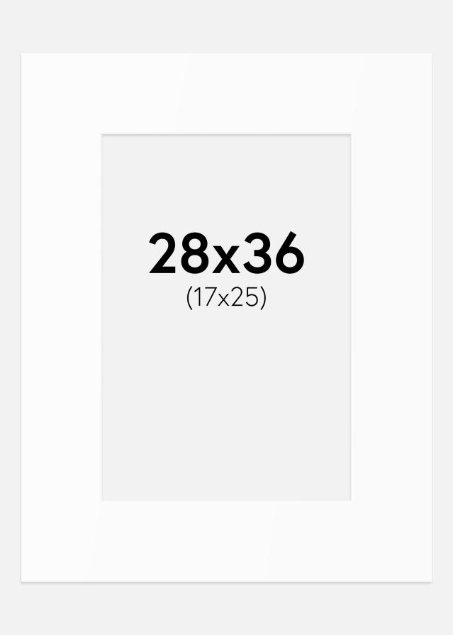 Pasparta Bílý Standard (Bílé Jádro) 28x36 cm (17x25)