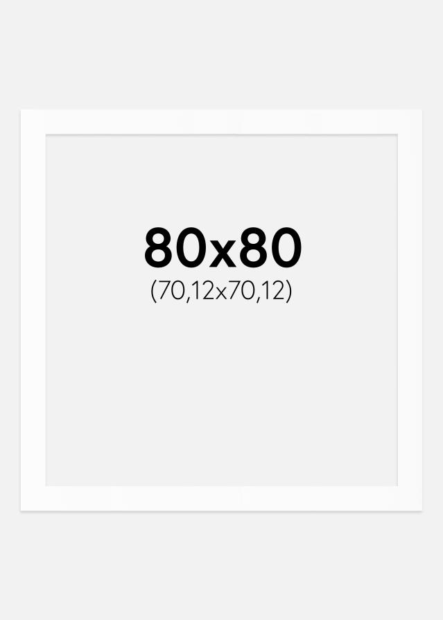 Pasparta Bílý Standard (Bílé Jádro) 80x80 cm (70,12x70,12)
