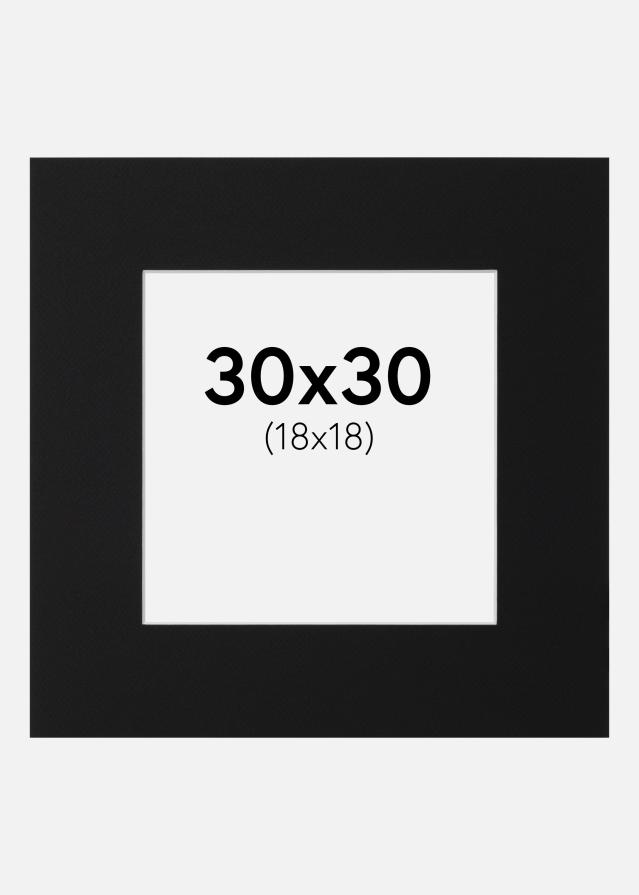 Pasparta Černý Standard (Bílé Jádro) 30x30 cm (18x18)