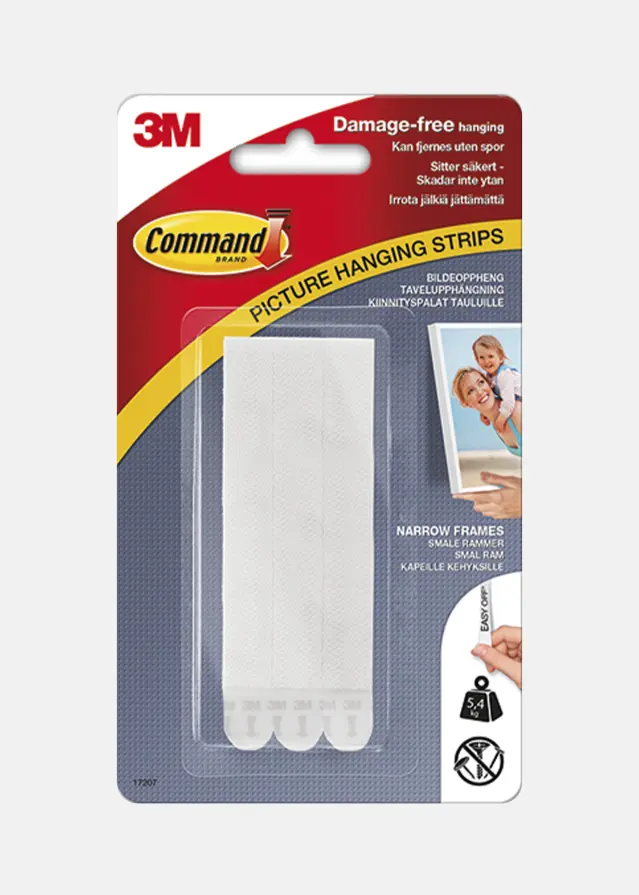3M Command Narrow Vešák na obraz Bílá - 5 kg