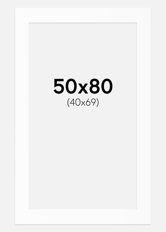 Pasparta Canson Bílá Bílý stred 50x80 cm (40x69)