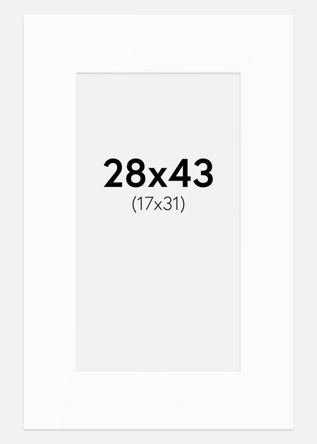 Pasparta Bílý Standard (Bílé Jádro) 28x43 cm (17x31)