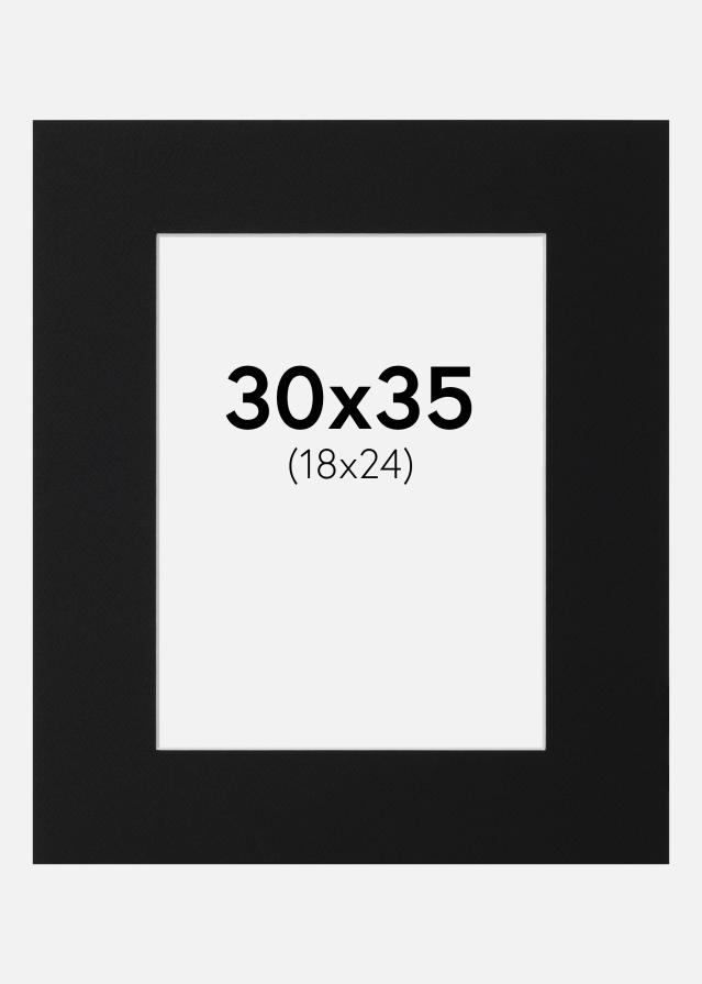 Pasparta Černý Standard (Bílé Jádro) 30x35 cm (18x24)