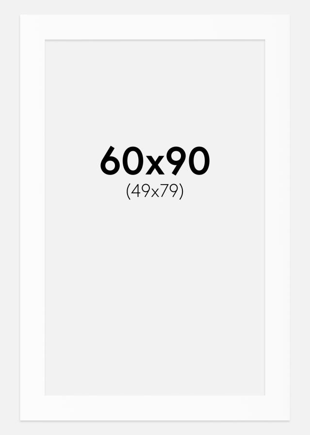 Pasparta Canson Bílá Bílý stred 60x90 cm (49x79)