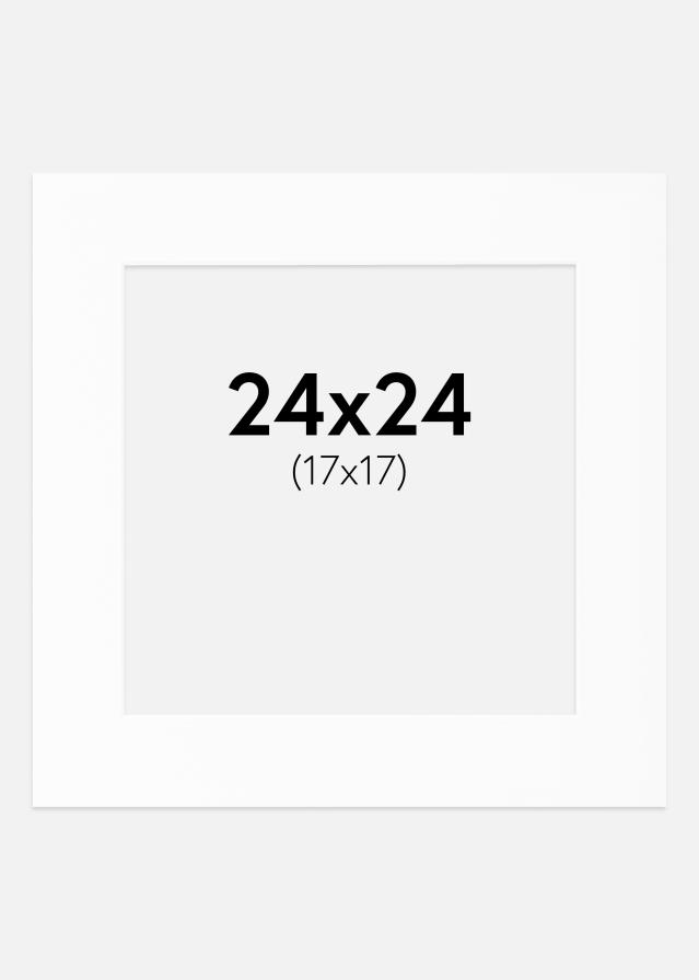 Pasparta Bílá Standardní Bílý stred 24x24 cm (17x17)