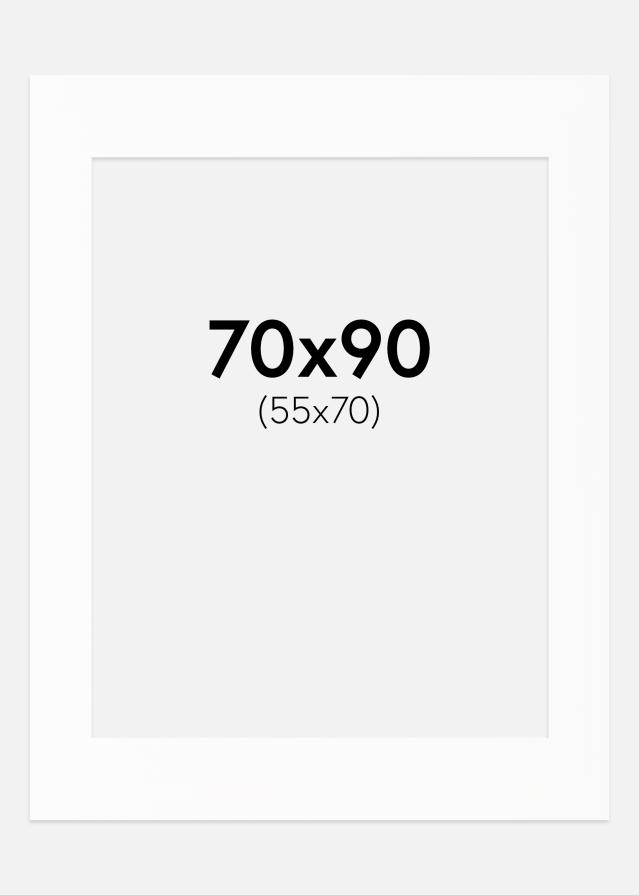 Pasparta Bílá Standardní Bílý stred 70x90 cm (55x70)