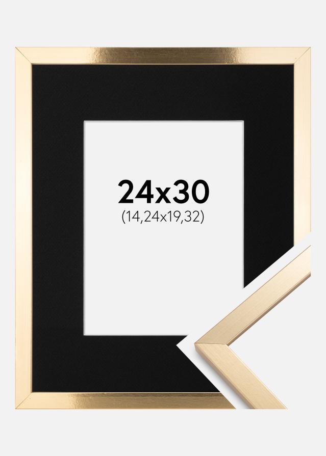 Rám Trendy Zlatá 24x30 cm - Pasparta Cerná 6x8 inches