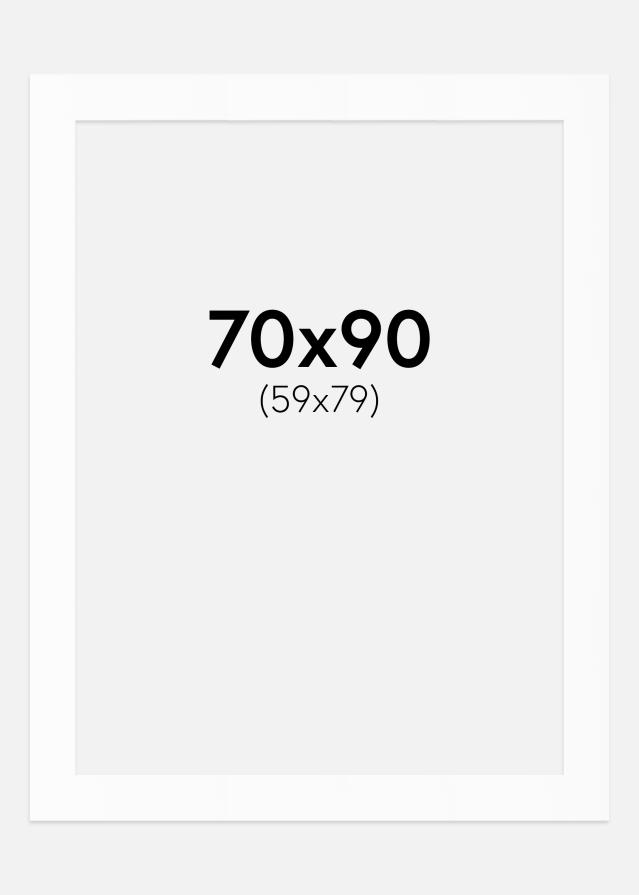 Pasparta Bílá Standardní Bílý stred 70x90 cm (59x79)