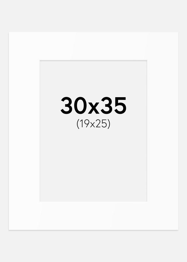Pasparta Bílý Standard (Bílé Jádro) 30x35 cm (19x25)