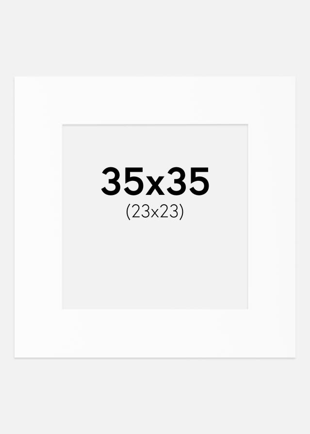 Pasparta Canson Bílá Bílý stred 35x35 cm (23x23)