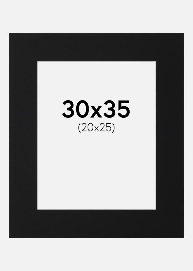 Pasparta Černý Standard (Bílé Jádro) 30x35 cm (20x25)