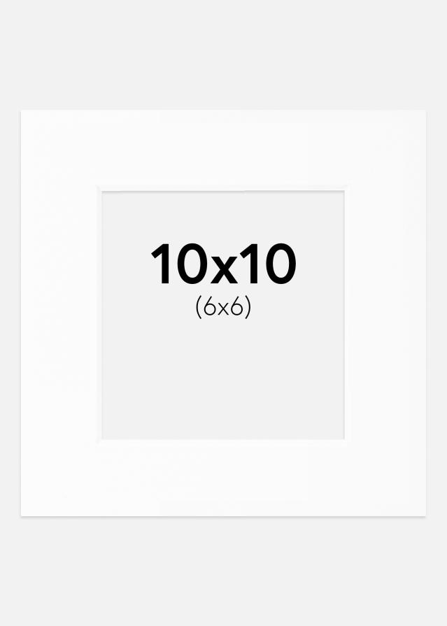 Pasparta Bílá Standardní Bílý stred 10x10 cm (6x6)