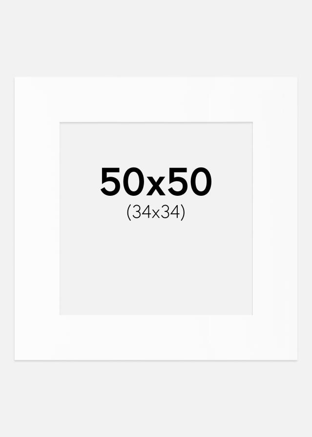 Pasparta Canson Bílá Bílý stred 50x50 cm (34x34)